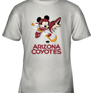 NHL Hockey Mickey Mouse Team Arizona Coyotes Youth T-Shirt –