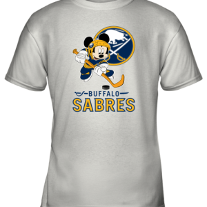 NHL Hockey Mickey Mouse Team Buffalo Sabres Youth T-Shirt –