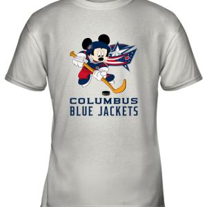 NHL Hockey Mickey Mouse Team Columbus Blue Jackets Youth T-Shirt –