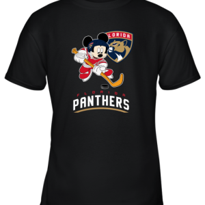 NHL Hockey Mickey Mouse Team Florida Panthers Youth T-Shirt –