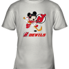 NHL Hockey Mickey Mouse Team New Jersey Devils Youth T-Shirt –