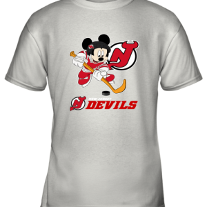 NHL Hockey Mickey Mouse Team New Jersey Devils Youth T-Shirt –
