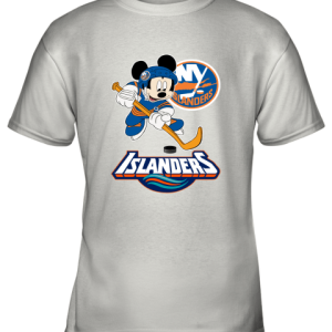 NHL Hockey Mickey Mouse Team New York Islanders Youth T-Shirt –