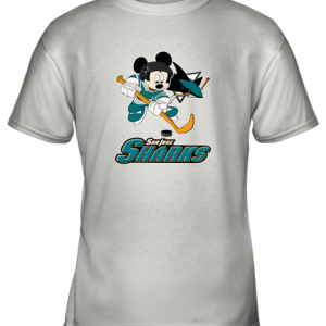 NHL Hockey Mickey Mouse Team San Jose Sharks Youth T-Shirt –