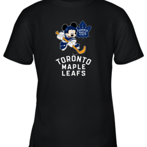 NHL Hockey Mickey Mouse Team Toronto Maple Leafs Youth T-Shirt –