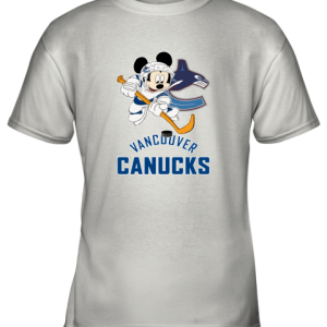 NHL Hockey Mickey Mouse Team Vancouver Canucks Youth T-Shirt –