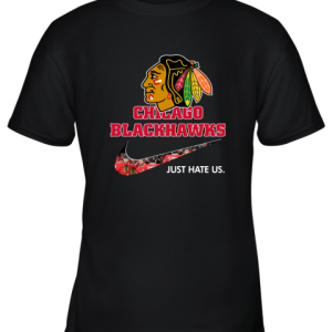 NHL Team Chicago Blackhawks x Nike Just Hate Us Hockey Youth T-Shirt –
