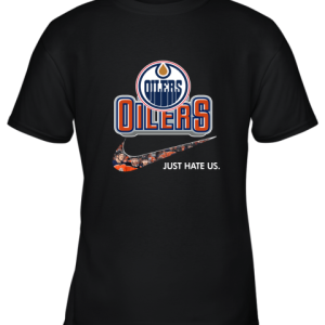 NHL Team Edmonton Oilers x Nike Just Hate Us Hockey Youth T-Shirt –