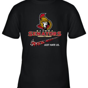 NHL Team Ottawa Senators x Nike Just Hate Us Hockey Youth T-Shirt –