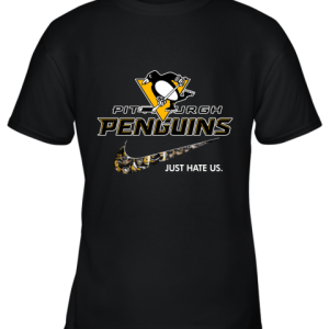 NHL Team Pittsburg Peguins x Nike Just Hate Us Hockey Youth T-Shirt –