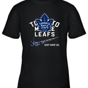 NHL Team Toronto mapple leafs x Nike Just Hate Us Hockey Youth T-Shirt –