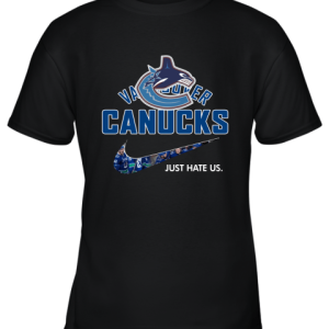 NHL Team Vancouver Canucks x Nike Just Hate Us Hockey Youth T-Shirt –