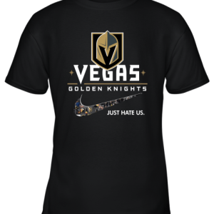 NHL Team Vegas Golden Knights x Nike Just Hate Us Hockey Youth T-Shirt –
