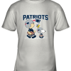 New England Patriots Let’s Play Football Together Snoopy NFL Youth T-Shirt –