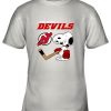 New Jersey Devils Ice Hockey Broken Teeth Snoopy NHL Youth T-Shirt –