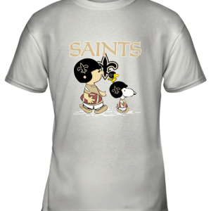 New Orleans Saints Let’s Play Football Together Snoopy NFL Youth T-Shirt –