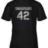 New York 42 Baseball Unanimous HOF Distressed Mo Hero Youth T-Shirt –