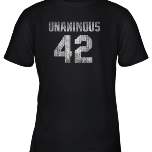 New York 42 Baseball Unanimous HOF Distressed Mo Hero Youth T-Shirt –