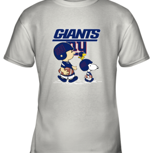 New York Giants Let’s Play Football Together Snoopy NFL Youth T-Shirt –