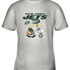 New York Jets Let’s Play Football Together Snoopy NFL Youth T-Shirt –