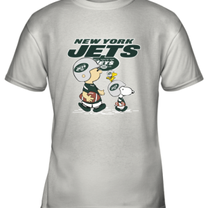 New York Jets Let’s Play Football Together Snoopy NFL Youth T-Shirt –