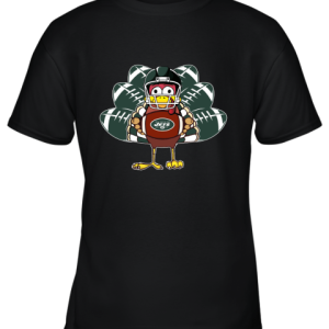 New York Jets Turkey Football Thanksgiving Youth T-Shirt –