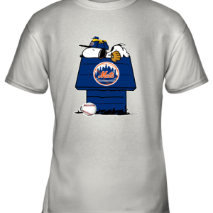 New York Mets Snoopy And Woodstock Resting Together MLB Youth T-Shirt –