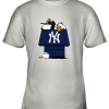 New York YankeesSnoopy And Woodstock Resting Together MLB Youth T-Shirt –