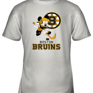 Nhl Hockey Mickey Mouse Team Boston Bruins Youth T-Shirt –