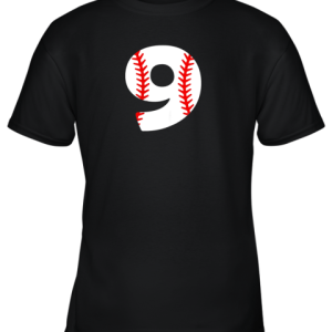 Ninth Birthday 9th BASEBALL Shirt Number 9 Born in 2010 Youth T-Shirt –