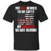 Not All Heroes Wear Capes My Daughter Wears Scrubs USA Flag Youth T-Shirt –