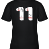 Number #11 BASEBALL Vintage Distressed Team Youth T-Shirt –
