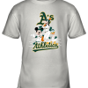 Oakland Athletics Mickey Donald And Goofy Baseball Youth T-Shirt –
