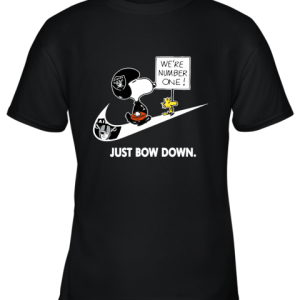 Oakland Raiders Are Number One – Just Bow Down Snoopy Youth T-Shirt –