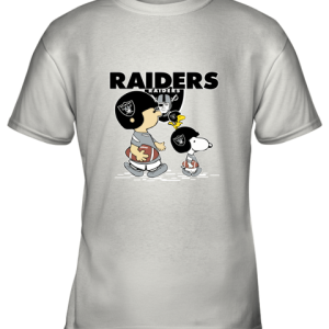 Oakland Raiders Let’s Play Football Together Snoopy NFL Youth T-Shirt –