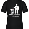 Oakland Raiders Put Trash In Its Place Funny NFL Youth T-Shirt –