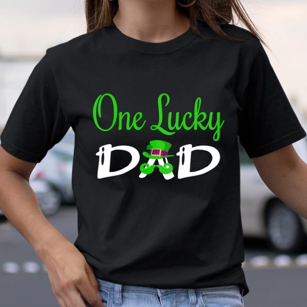 One Lucky Dad St Patrick s Day T Shirt  Itees Global