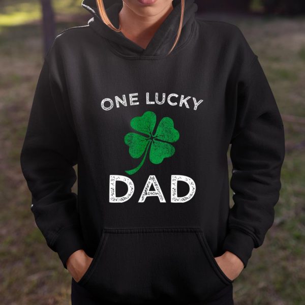 One Lucky Dad St Patricks day retro father gift T Shirt  Itees Global