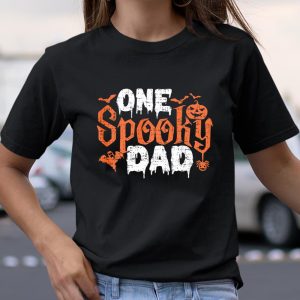 One Spooky Dad Funny Tee Halloween Gifts for Daddy Father T Shirt  Itees Global
