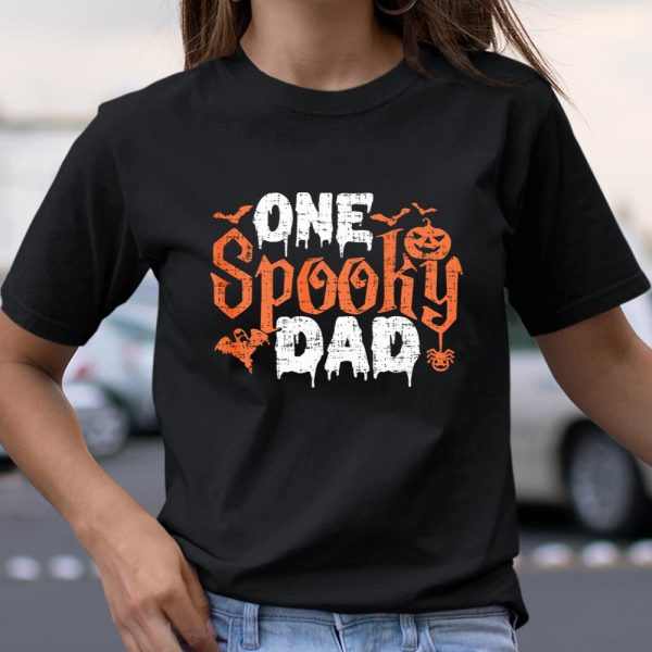 One Spooky Dad Funny Tee Halloween Gifts for Daddy Father T Shirt  Itees Global