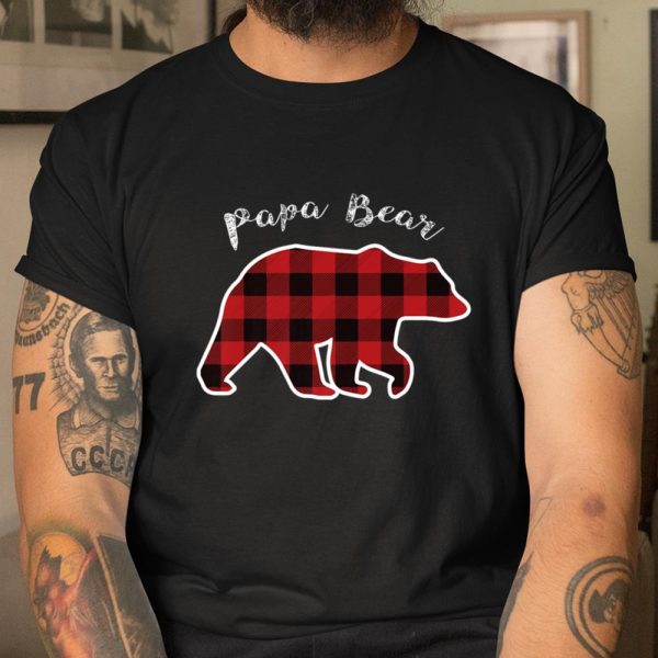 PAPA BEAR Men Red Plaid Christmas Pajama Family Dad Gift Premium T Shirt.87SYT0U5C4 T Shirt  Itees Global