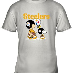 PITTSBURGH STEELERS Let’s Play Football Together Snoopy NFL Youth T-Shirt –