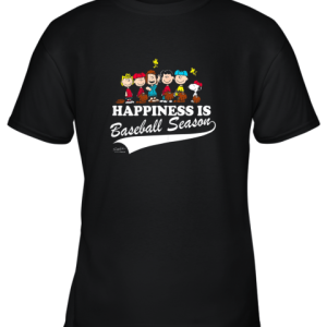 Peanuts Happiness Is Baseball Season Youth T-Shirt –