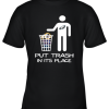 Philadelphia Eagles Put Trash In Its Place Funny NFL Youth T-Shirt –