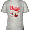 Philadelphia Phillies Let’s Play Baseball Together Snoopy MLB Youth T-Shirt –