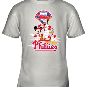 Philadelphia Phillies Mickey Donald And Goofy Baseball Youth T-Shirt –