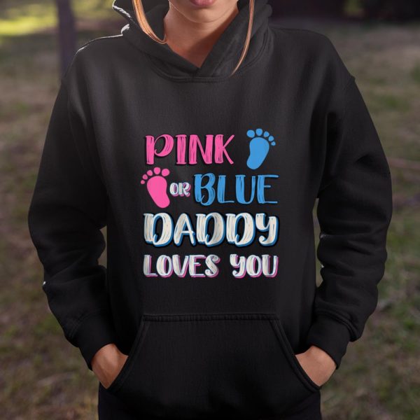 Pink or Blue Cool Gender Reveal Shirt for Dad Father Husband T Shirt  Itees Global