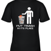 Pittburgs Steelers Put Trash In Its Place Funny NFL Youth T-Shirt –