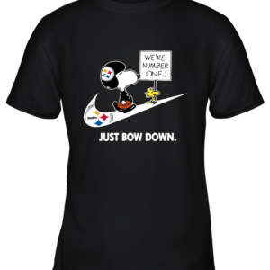 Pittsburgh Steelers Are Number One – Just Bow Down Snoopy Youth T-Shirt –