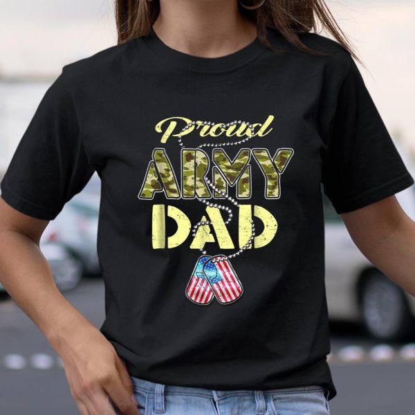 Proud Army Dad Shirt Camo Military Father T Shirt  Itees Global